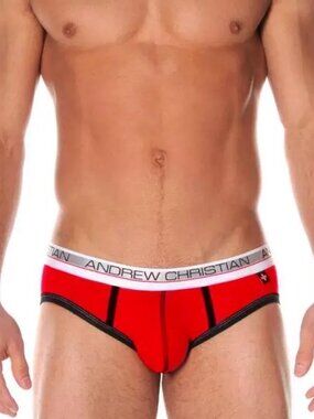 Andrew Christian Vintage Briefs Large Red NEW